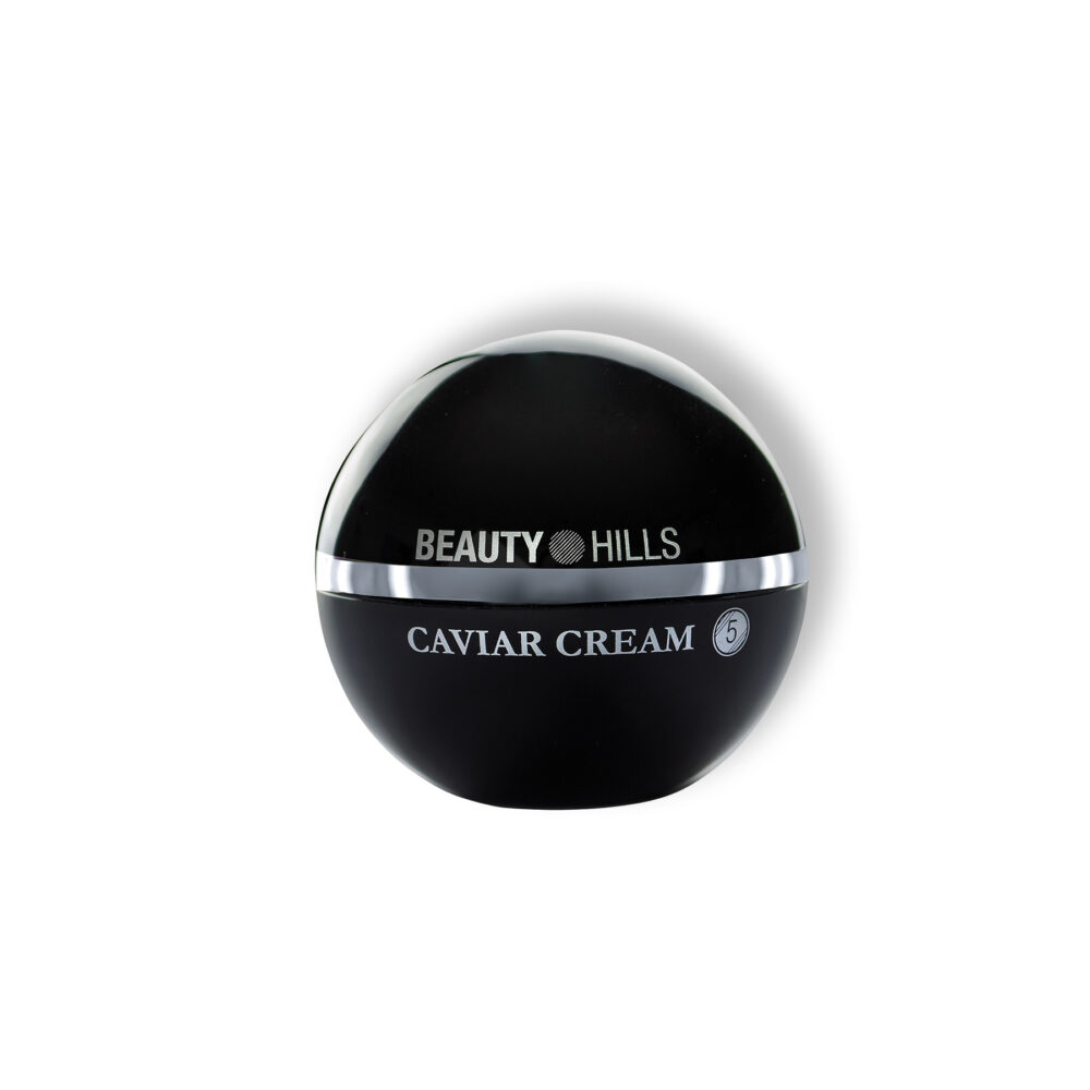Черная банка крема для лица Caviar Cream