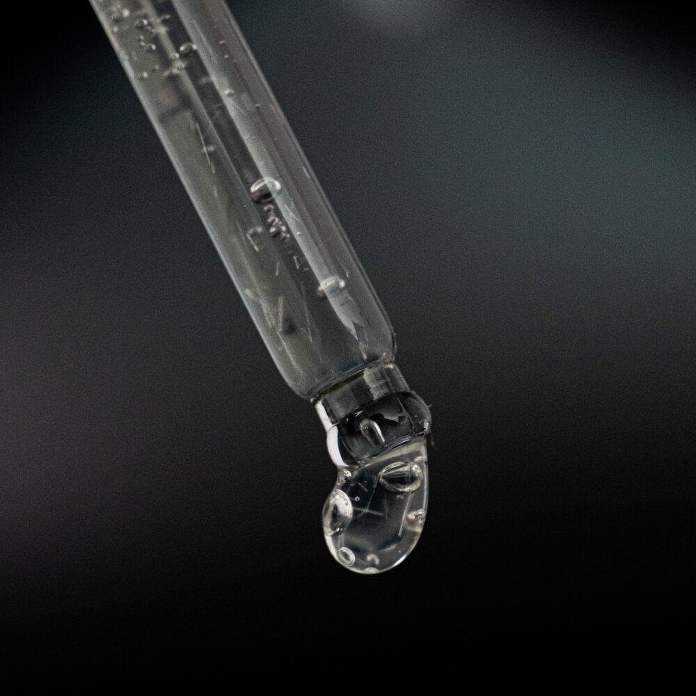 A drop from a pipette